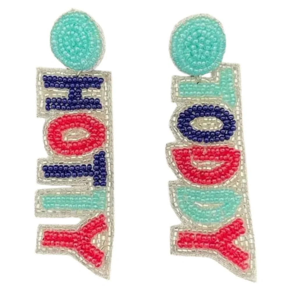 Hotty Toddy Beaded Earrings - Picture 1 of 1